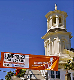 Provincetown FF Town Hall exterior with banner