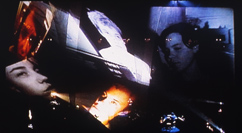 R.E.M. film tour - layered images