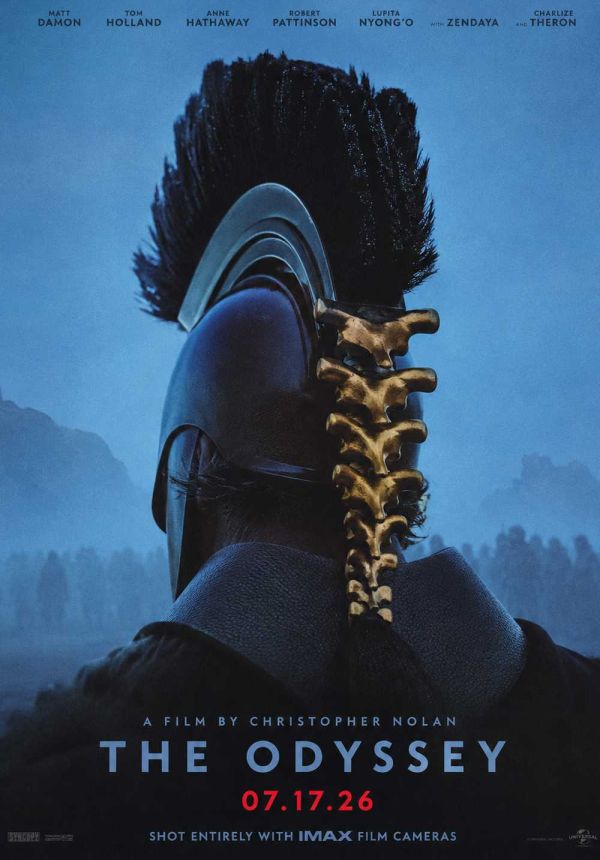 The Odyssey 70mm movie poster showing a warrior in a crested helmet